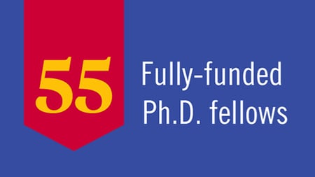 55 Fully Funded Ph.D. Fellows Graphic