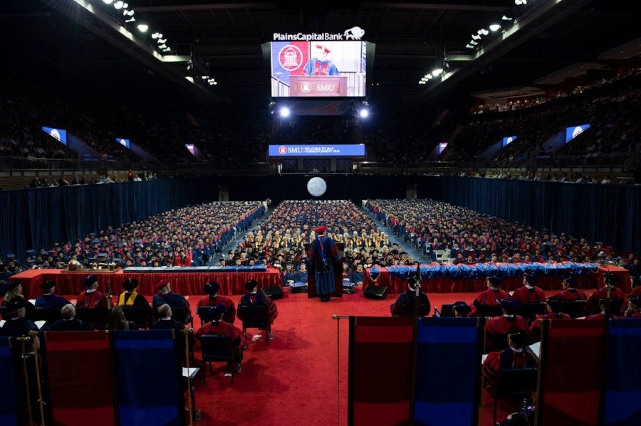 SMU Commencement-students-auditorium